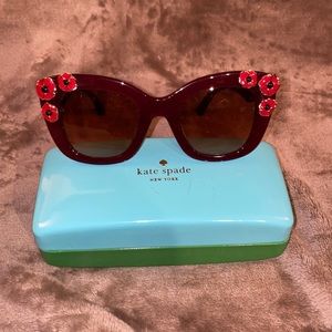Kate Spade red sunglasses